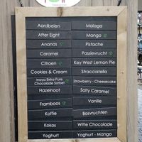 Selection of ice creams and sorbets at Luciano - De Fred in The Hague