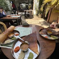 Cozy garden   at Anna's Mess in Rishikesh