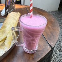 coconut rose milk  at Anna's Mess in Rishikesh