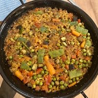 Vegan paella 🥘   at El Miau De Fucar in Madrid