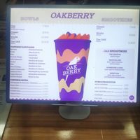 Menu at Oakberry in Marbella