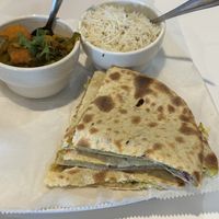 Aloo-pyaz paratha (stuffed with potatoes)  at Mod India in Glen Mills
