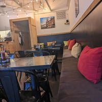 Seating at Vegan Vibes Cafe & Juice Bar in Philadelphia