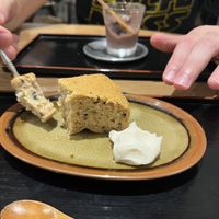 Black sesame and soy flour cake, 10/10 recommended!   at Nezu no ya in Tokyo