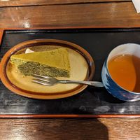 Tarta de té matcha at Nezu no ya in Tokyo