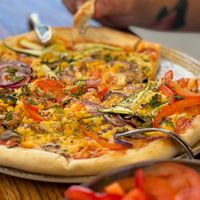 Vegan pizza at Spizza in Hvar