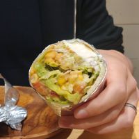 Vegetarian spicy sour cream burrito at Crazy Burrito - Kumoidori in Kobe