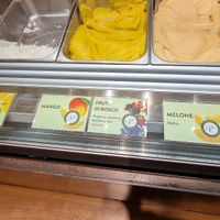 Vegan options clearly labelled at Venchi in Siena