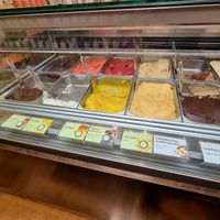 Vegan options clearly labelled at Venchi in Siena