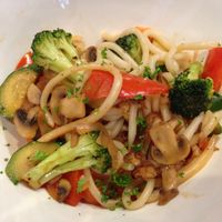 Stir fried Udon with Asian style vegetables.  at Nigiro Teacafe in Cape Town