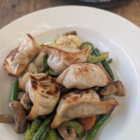 Green tea pot stickers at Nigiro Teacafe in Cape Town