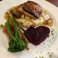 Tofu with sweet potato and potato mash. Yummy! at Nigiro Teacafe in Cape Town