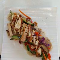 Vermecelli noodles with tofu amd stir fried veg at Nigiro Teacafe in Cape Town