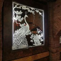 Beautiful mirror art at Ristorante Shanghai da Liu in Siena