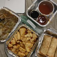 My order. Came with extra sauces😄 at Ristorante Shanghai da Liu in Siena