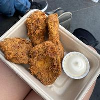 Chick'n wings with mayo at Plant Powered Pizza in South East London