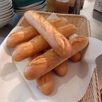 mmmm, the fresh bread was so soft on inside, crunchy on outisde, i dipped into vinaigrette of side salad. at The Steakist in Arundel