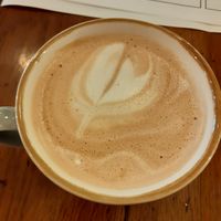 Oat milk latte (no extra charge for oat milk) at The Steakist in Arundel