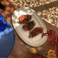 Bruschettas  at The Boat House in Ibiza