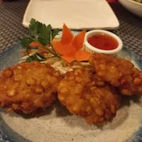 Sweetcorn fritters at Thara Thai in Bromley