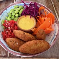 Falafel quinoa bowl at L'Arawak Cafe in Gustavia