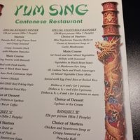 Vegetarian banquet menu can be made vegan at Yum Sing in Torquay