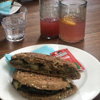 Vegan pumpkin foccaccia  at 3fiori Bar Café Jazzkeller in Bressanone