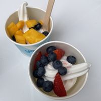 Vegan yogurt with toppings   at Yogolicious in Annecy
