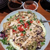 Ensalada De Cilantro Salad - Veganized! No meat, added fajita veggies at Cantina Laredo in Branson