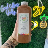 I requested a big version of the chocolate mylk, it’s just so good  at Our Hive Juice in Black Diamond