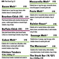 Meat, cheese, and dairy on the menu now :-( at Our Hive Juice in Black Diamond