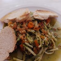 Zuccini pesto pasta at Burbuja para Conejos in Tulum