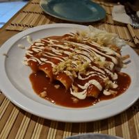 Enchiladas at Burbuja para Conejos in Tulum