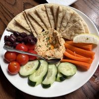 Hummus plate  at Gino's East - South Loop in Chicago