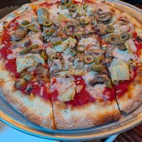 We asked for our pizza to go light on the vegan cheese at Gino's East - South Loop in Chicago