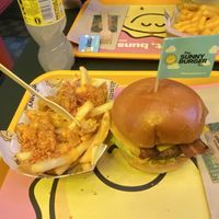 Smokey BBQ not Bacon Burger & Chick‘n Cheesy Bacon Fried  at The Sunny Burger Co. in Amsterdam