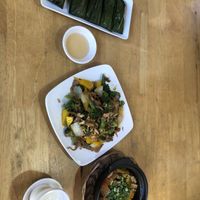 Dumplings, mixed veggies and tofu  at Tu Sen in Da Lat