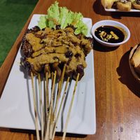 Mushroom sewer with peanut sauce at Black Forest Cafe in Yogyakarta