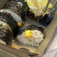 sad gimbap take away  at Black Forest Cafe in Yogyakarta