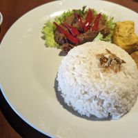 Vegan Randang - good but small portion at Black Forest Cafe in Yogyakarta