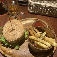 Classic burger  at Black Forest Cafe in Yogyakarta