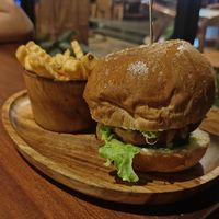 Burger at Black Forest Cafe in Yogyakarta