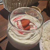 Strawberry milkshake  at Black Forest Cafe in Yogyakarta