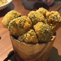 Fried broccoli   at Black Forest Cafe in Yogyakarta
