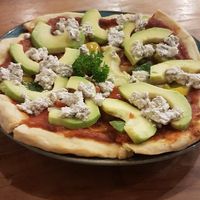Vegan Avocado Pizza at Nyom Nyom in Tibubeneng