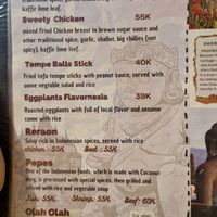 Part of menu at Firda Warung in 