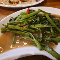 Morning glory (the dish was full but we started eating before remembering a photo!) at Seb's in Bangkok