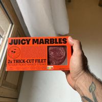 Vegan steak  at La Veganeria del Born in Barcelona