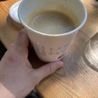 americano with oat milk  at Monk Coffee in Rhodes