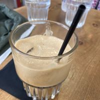 Vegan freddo cappuccino   at Monk Coffee in Rhodes